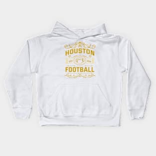 Vintage Houston Football Kids Hoodie